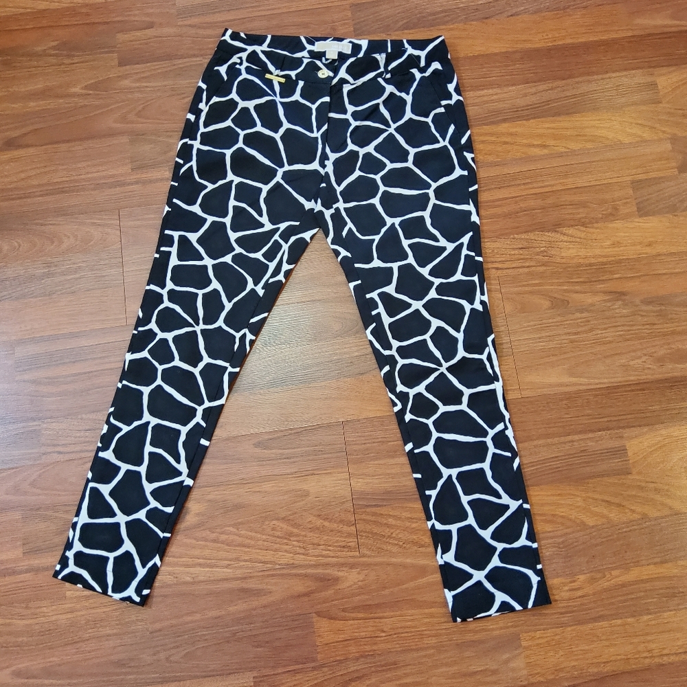 MICHAEL Michael Kors Ankle Pants Black White 4